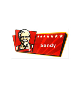 KFC Namebadge design by Stoffel Name Badges